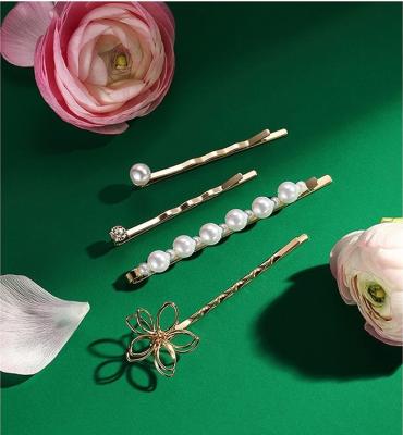 China New INS pearl hairpin simple BB clip simple hairpin bride pearl hair accessories pearl hair pin for sale