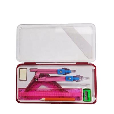 China 11pcs school kids geometry plastic box,pencil box for sale