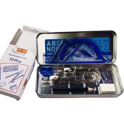 China Metal or Plastic Geometry Professional Drawing Set, Math Tool Kit, Math Compass Box for sale