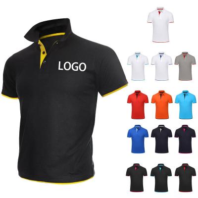 China Anti-wrinkle Custom Design Logo Polo Shirt Short Sleeve men's polyester Men Embroidery Golf Polo T-shirt for sale