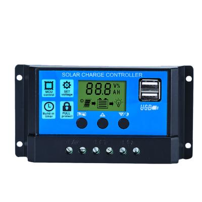 China 12v/24v SUYEEGO PWM Automatic Voltage Charge Controller 30A 20A 10A Factory Price Solar Panel Rated Solar Controller 12V 24V for sale