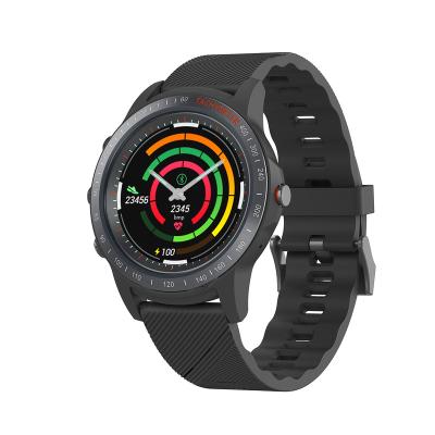 China 1.2 Inch Touch Screen Really Perforated Color Circular Full Screen Smartwatch With Clock Arm And Heart Rate Sync Monitoring Smartwatch for sale