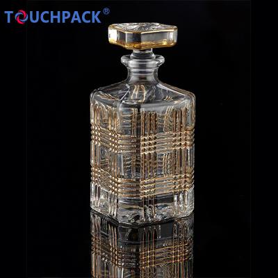 China New classic/postmodern wholesale classic/postmodern whiskey decanter gold whiskey bottle glass macallan cup for sale