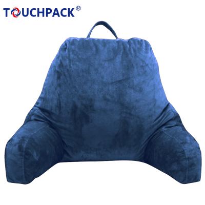 China Folded Bed Rest Pillow With Arms Back Back Lumbar Support For Lower Back Pillow With Removable Covers for sale