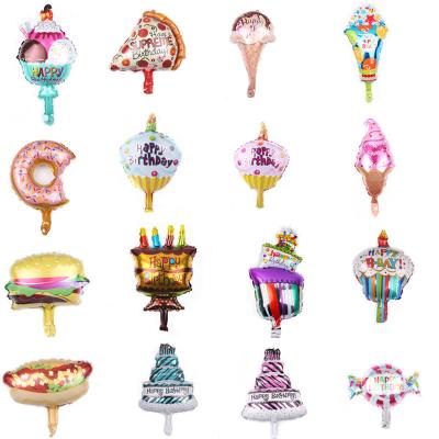 China Luxury Hot New Designs Mini Size Cake Donuts Hamburg Candy Foil Balloons Birthday Girl Wedding Party Decoration for sale