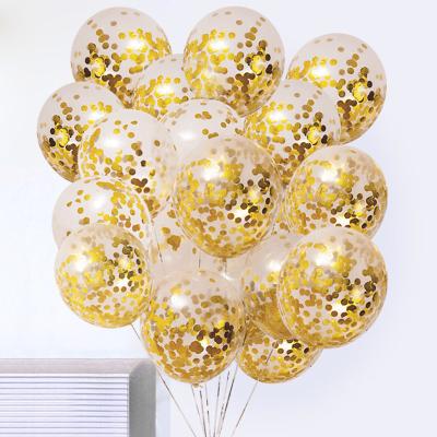 China Wholesale 12 Inch Luxury Clear Transparent Helium Balloon Confetti Latex Balloons For Wedding Birthday Decoration for sale