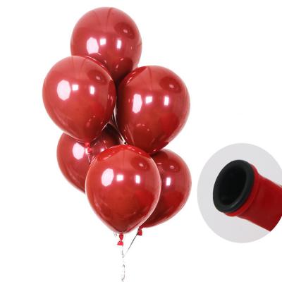 China Wholesale 12inch Luxury Pomegranate Double Pomegranate Matte Ruby Red Balloons Wedding Birthday Party Decoration Supplies Red for sale