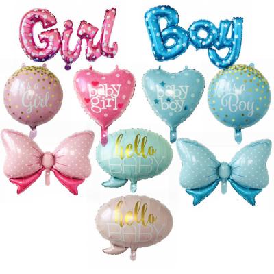 China Luxury Hot Designs Baby Hello Foil Balloon 18 Inch Birthday Boy Girl Party Decoration Baby Shower Helium Balloons for sale