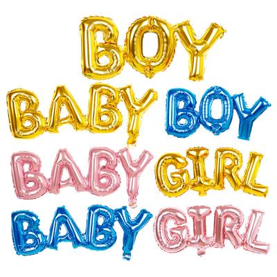 China Luxury Hot Sale BABY BOY GIRL Foil Balloons Gender Reveal Letter Balloon for Baby Shower Birthday Party Decoration or for sale