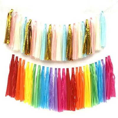 China Luxury Hot Sale Party Paper Tassel Foil Latex Balloons Garland Hanging For Happy Birthday Wedding Decoration for sale