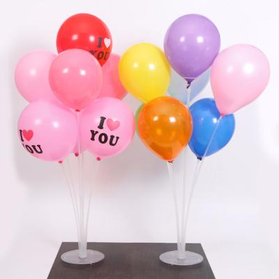 China Luxury hot design latex balloons stand with sticks for birthday or wedding balloons support for sale