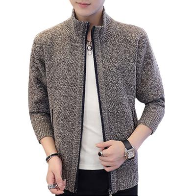 China Custom Men's Autumn Winter Anti-Wrinkle Zipper Cardigan Knitted Sweater Designer Sweaters for sale