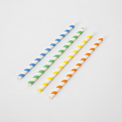 China Durable Splendid Biodegradable Recyclable Multicolor Striped Opp Bag Paper Straws For Restaurant Party (1 carton=10000pcs) for sale