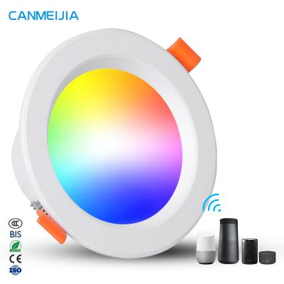 China Modern Home Google Alexa Tuya Phone Adjustable Pot Lampu Led Recessed Down Light, RGB Downlighter, RGB Led Ceiling Downlight for sale