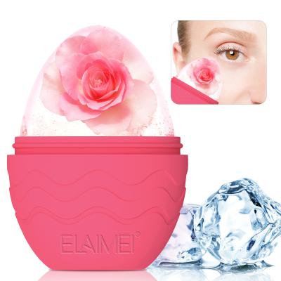 China Egg-shaped edema ice roller abrasive ice compress facial care massage silicone roller for sale