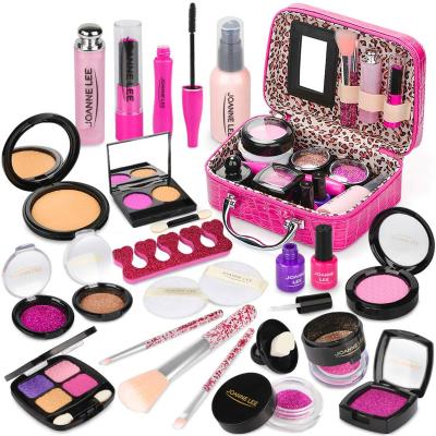 China Eco-friendly material kids prep girls set cosmetic makeup toys role play gift girls toys 22 pieces for sale