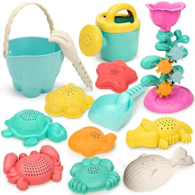 China 14 PCS Sand Toy Summer Beach Toys Non-Toxic Material Bucket Set Toys For Toddler Kids Children Outdoor Play for sale