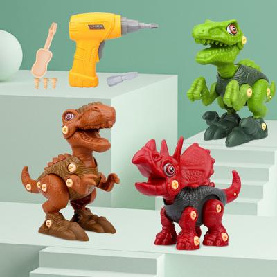 China Safety DIY Collect Dinosaur Toys Building Toys For Children With Electric Drill for sale