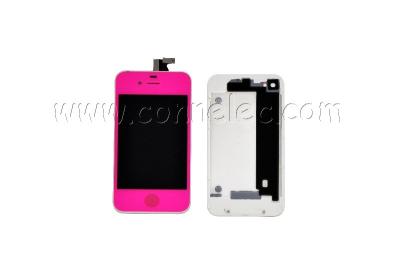 China shiny set of Iphone 4S complete LCD, back cover and home button repair parts for Iphone 4S for sale