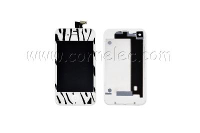 China Iphone 4 set of zebra LCD screen and back cover, repair parts for Iphone 4, Iphone repair for sale