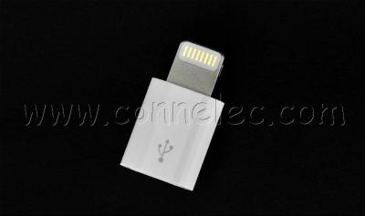 China original USB adapter for Samsung to Iphone 5/5S/5C, lightning to micro USB adapter for sale