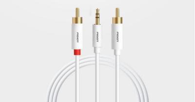 China Brand new and original Pisen 3.5mm to 2RCA audio cable, Pisen audio output for computer for sale