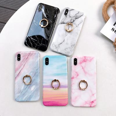 China Iphone Xs Max marble case with iRing, Iphone Xs Max protective TPU case, Iphone Xs Max accessories, Iphone XR case for sale