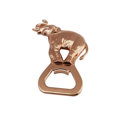 China Viable Wholesale Custom Animal Zinc Alloy Bottle Opener Personality 3D Opener Elephant Bottle Opener for sale