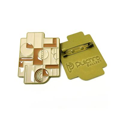 China China Souvenir Wholesale Metal Zinc Alloy Badge Enamel Custom Logo Lapel Pin Brooch for sale