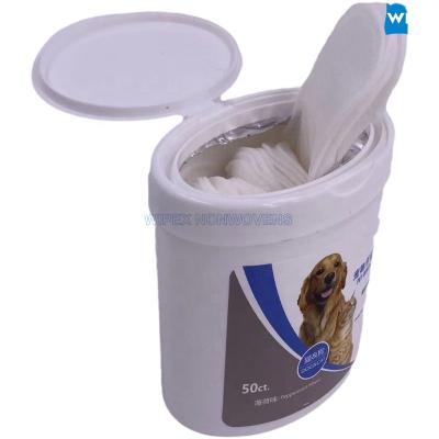 China Super Soft Nonwoven Cleaning Material Pet Grooming Wet Wipes And Dog Ear Wipes for sale