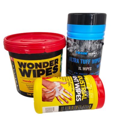 China Wet ES Cleaning Abrasive Fiber Wipes Heavy Duty Industrial Wipes Remove Wet Painters Wipes for sale