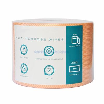 China Disposable Nonwoven Universal Viscose / Polyester Wipes 400m WIPEX- Spunlace Roll To South Africa for sale