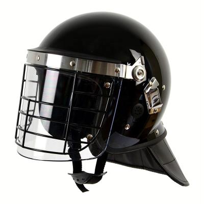 China Riot Police Anti Riot Helmet With Guard Steel Grid for sale