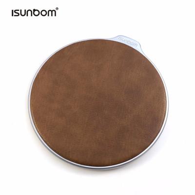 China Best Design 5W 7.5W 10W Mobile Phone Ultra Thin Fast Charging Protective PU Leather Mobile Phone QI Charging Wireless Charger For Samsung iPhone. for sale