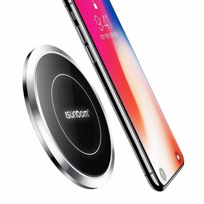 China Newest 5W 7.5w 10W Portable Fast Wireless Charging Qi Wireless Charging Inductive Wireless Charger Mobile Phone Pad for iPhone 8/8plus/x and Samsung for sale