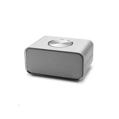 China Mini Promotion Gift Mini Square Aluminum Alloy High Volume Sound Wireless Speaker for sale