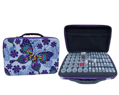 China Large Waterproof Manufacturers Butterfly Pattern Diamond Painting Storage Box With DIY Bottle Interior Accessories Kit Box for sale