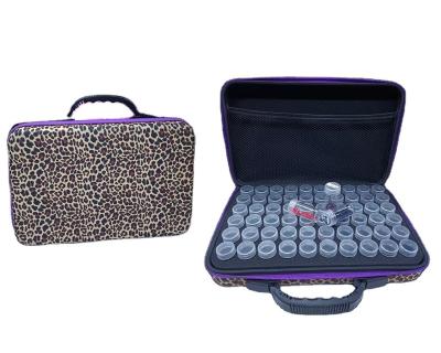 China Leopard Pattern Waterproof Diamond Drawing Storage Box With Inner Bottle DIY Kit Box Accessory for sale