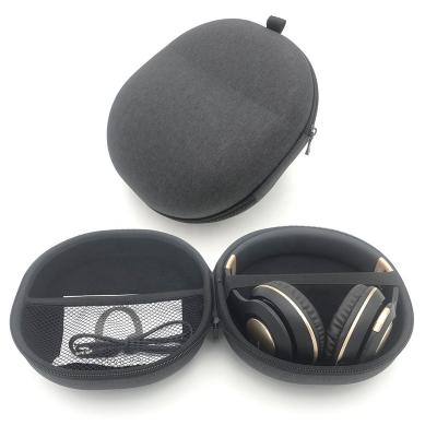 China Custom foam inside large space design EVA headphone case, earphone bag, earphone carrying case with band for carrying for sale