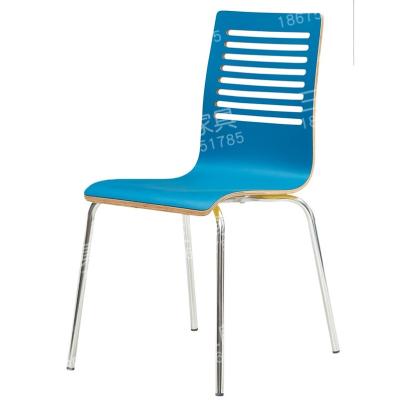 China Modern Metal Leg Chair With Cheap Modern Canteen Restaurant Wholesale Plywood Frame Fast Food Chair for sale