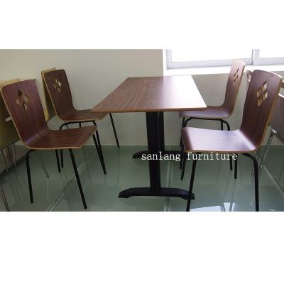 China Traditional Canteen Fast Food Chair Furniture With Bent Plywood Seating for sale