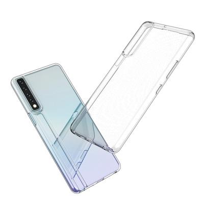 China Hot Sales Anti-fall Crystal Clear Ultra Thin Soft TPU Rubber Back Cover Transparent Thin Cell Phone Case For LG W41 for sale