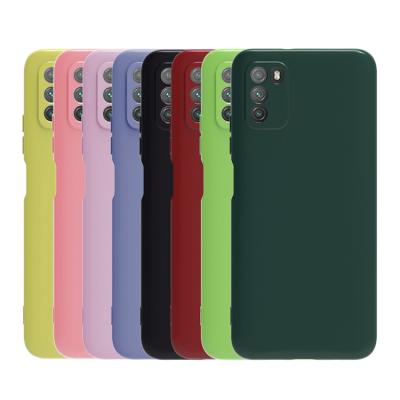 China Good Price Factory Sales Liquid Silicone Candy Colors Slim Soft Liquid Silicone Back Cover TPU Case For Xiaomi Poco M3 for sale