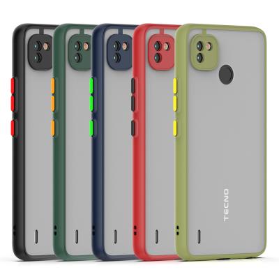 China Slim Matte Clear Window Shutter Smoke Shockproof Shockproof Phone Case For Tecno Spark 7 7T 8 8P Camon 18T 18i 18 P 17 pro 17P 16 for sale