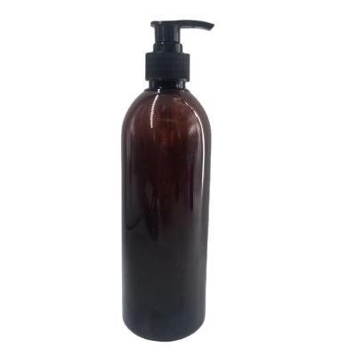 China Household Products 250/500ml Empty Round Shape Plastic Shampoo Bottle With Pump For Packaging Cosmetic Household Capsule Packaging Wholesales for sale