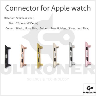 China Reliable Adapter Connector For Apple Watch 7 6 5 4 3 2 1 Se Band Strap Adapters For Iwatch 38-45mm for sale