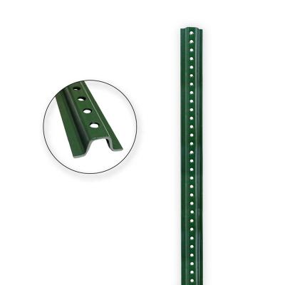 China Extremely Durable Outdoor Perforated Traffic Road U Sign Post Galvanized Steel Pipe For Warning Road Sign Bracket for sale