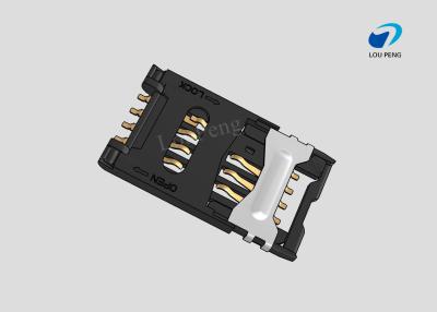 China SIM Connectors, SIM Card Connectors, 2FF mini SIM Compatible Card, 8 Position, 2.54mm [.1in] Centerline for sale