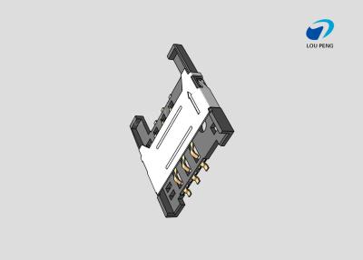 China SIM Connectors, SIM Card Connectors, 2FF mini SIM Compatible Card, 6 Position, 2.54mm [.1in] Centerline,SMT for sale