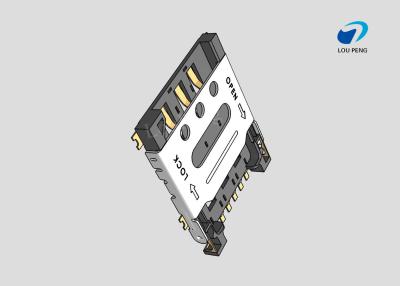 China SIM Connectors, SIM Card Connectors, 2FF mini SIM Compatible Card, 6 Position, 2.54mm [.1in] Centerline,SMT for sale